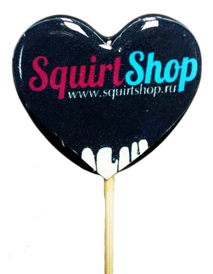 Promóciós cukorka - cukorka egy bottal logóval, cukorka logó