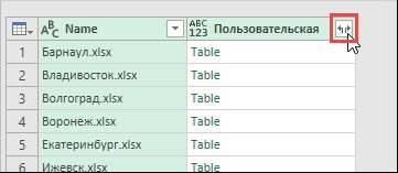 сглобяващи маси от различни Excel файлове с помощта на заявка власт