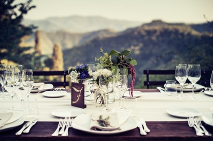 Сервиране сватбена маса - сватба в Италия без посредници сватби в Италия