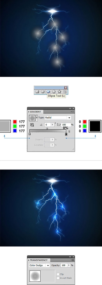 Създаване на мълния в Adobe Illustrator