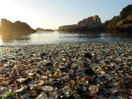 Plaja de sticlă (plaja din sticlă) Fort Bragg, California, SUA - portal turistic - lumea este frumoasă!