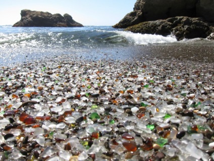 Plaja de sticlă (plaja din sticlă) Fort Bragg, California, SUA - portal turistic - lumea este frumoasă!