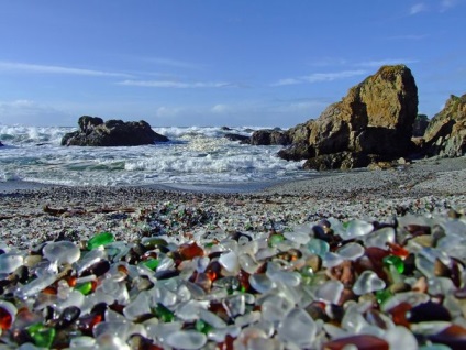 Plaja de sticlă (plaja din sticlă) Fort Bragg, California, SUA - portal turistic - lumea este frumoasă!