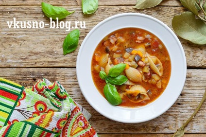 minestrone leves, a recept egy fotót