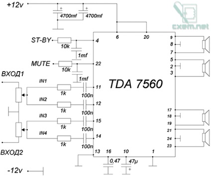 Distruge tda7560 pentru acustica acasă