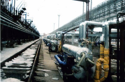Unsm-15, instalarea unui canal de petrol negru, ulei și alte uleiuri minerale deosebit de vâscoase de pe calea ferată