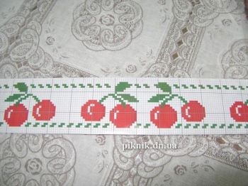 Hímzés Könyvjelző - cseresznye (tab) Hímzés Könyvjelző - cseresznye