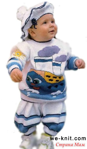 Kit tricotat pentru copil - tânăr marinar - țara mamei
