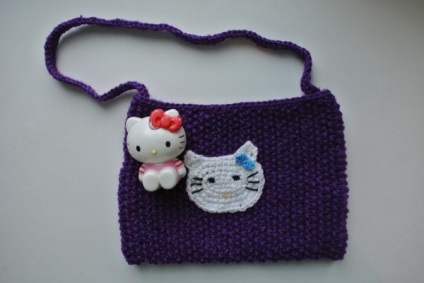 Tricotam o geantă pentru copii cu pisicuță