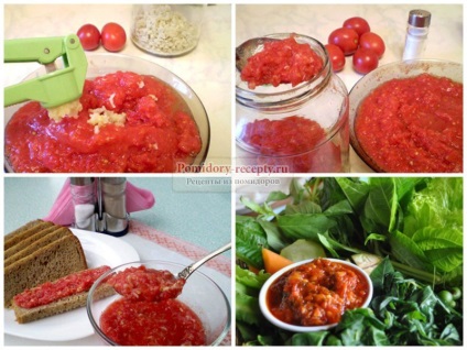Hrana din hrean din retete paste-pas cu tomate