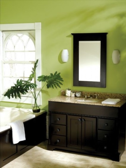 zöld fürdőszoba