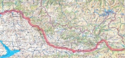Cu mașina pe altai de munte (de sus în jos) Masina pe altai de munte