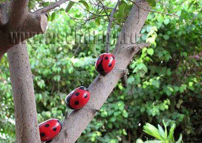 Ladybird pictura pietre cu mâinile tale