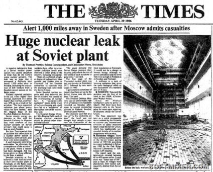 Ce a scris presa despre dezastrul de la Cernobîl?