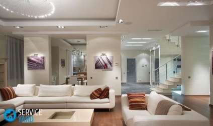 Design de iluminat în camera de zi într-un stil modern, serviceyard-confort de casa ta în mâinile tale
