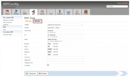 Adăugarea domeniului dns la ispconfig 3 - h