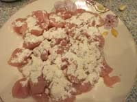 File de curcan în italiană, rețete din carne de curcan împrăștiată cu