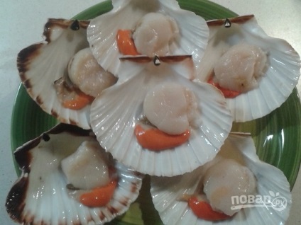 Scallops în cuptor, bucătar simplu