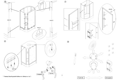 Instrucțiuni pentru instalarea și funcționarea cabinelor de duș