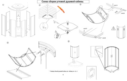 Instrucțiuni pentru instalarea și funcționarea cabinelor de duș