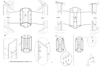 Instrucțiuni pentru instalarea și funcționarea cabinelor de duș
