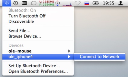 Utilizarea iPhone-ului ca modem prin bluetooth