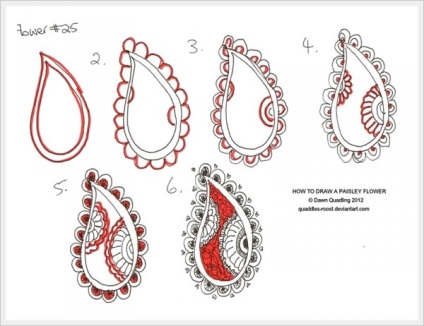 Cum să desenezi mehendi în etape - cât de simplu și simplu de a trage cu un creion, pix sau markeri