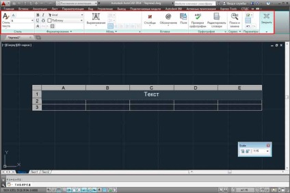 Cum se creează tabele în autocad