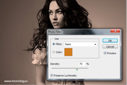 Cum se face sepia în Photoshop