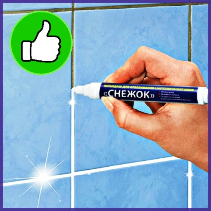 Ceruza fehéríti fugahézagok, fürdőszoba habarcs marker