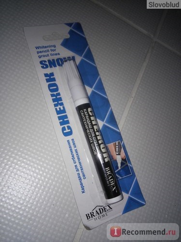 Creion pentru albirea îmbinărilor sanitare bradex home - «otbellissimo», recenzii ale clienților