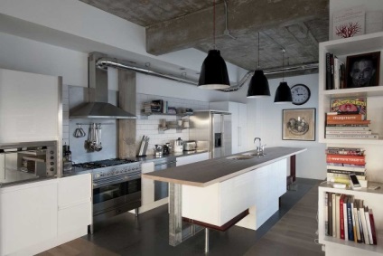 Bucătărie cu design modern și stil interior