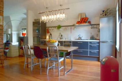 A konyha a loft stílusú kép a legjobb megoldásokat a belső