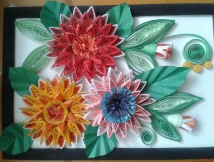 Quilling picturi flori și buchete video și master class, fotografie pentru incepatori, iarna foarte frumoasa