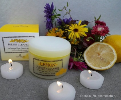 Lemon sorbet poate fi nu numai delicios, dar, de asemenea, un asistent super eficient în curățarea pielii,