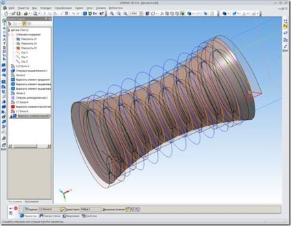 Modelul viermei globoide în compas-3d