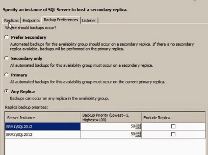 Configurarea serverului ms sql alwayson