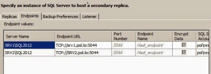 Configurarea serverului ms sql alwayson