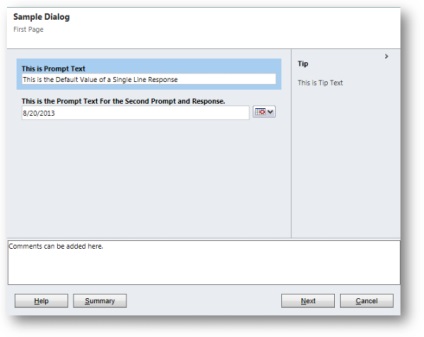 Configurarea proceselor de dialog