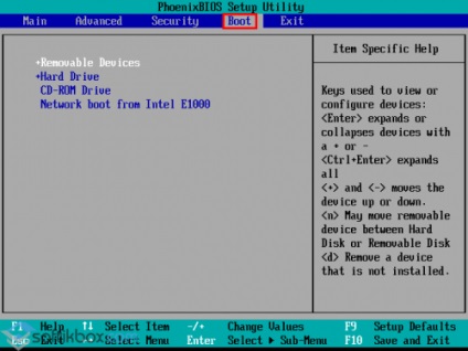 Configurarea încărcării de pe disc sau de pe unitatea flash