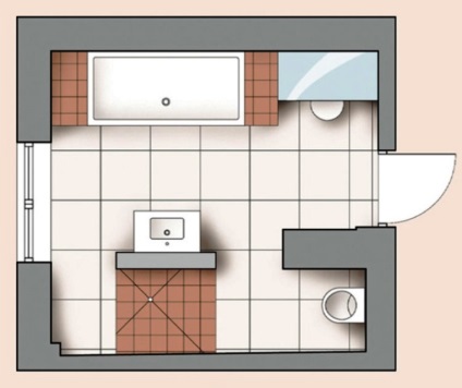 Niche zuhanyzó a fürdőszobában elrendezések -12