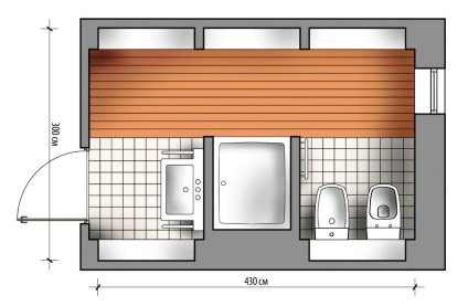 Niche zuhanyzó a fürdőszobában elrendezések -12