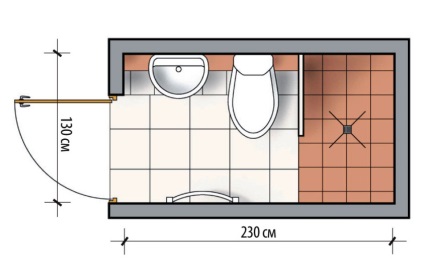 Niche zuhanyzó a fürdőszobában elrendezések -12