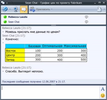 Prezentare generală a caracteristicilor programului Microsoft Office Communicator 2007