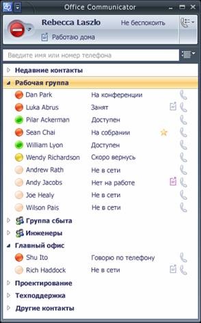 Преглед на функции на програмата на Microsoft Office Communicator 2007 г.