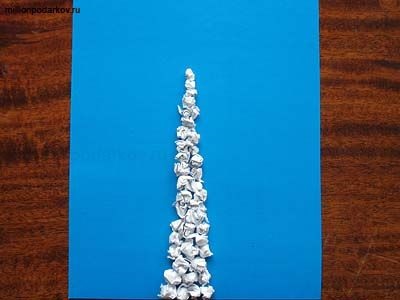Papírból, kartonból és gyöngyök - téli nyír - fényképes útmutató