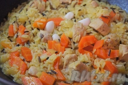 Recept pilaf csirkével és ananász - a recept egy fotó