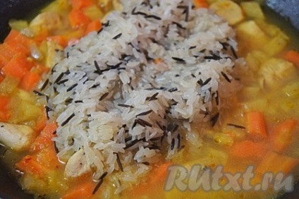 Recept pilaf csirkével és ananász - a recept egy fotó