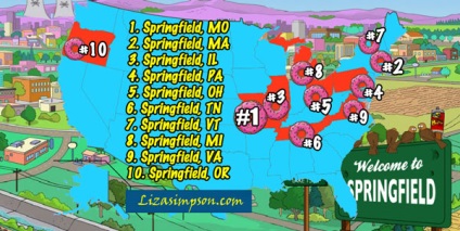 Értékelés Springfield amerikai városok (városok) Értékelés Springfield az USA-ban