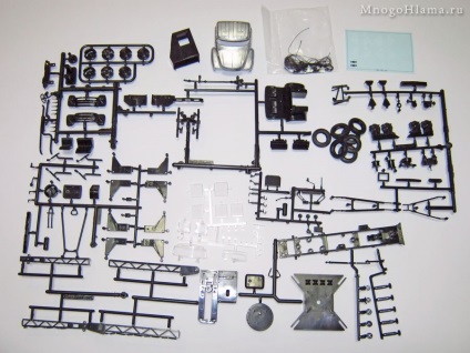 Asamblarea unui model de macara auto ak-75v pe baza zil-130 1 43 (masina in detalii)